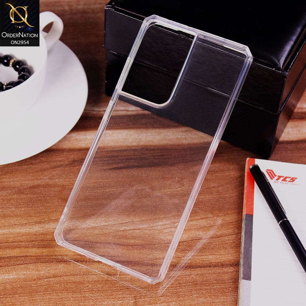 Samsung Galaxy S21 Ultra Cover -Straight Edge Rubik Cube Anti Fall Transparent Soft Case