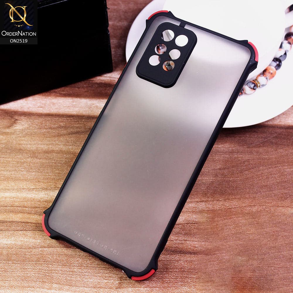 Infinix Note 10 Pro - Black - Translucent Matte Shockproof Full Camera Protection Case