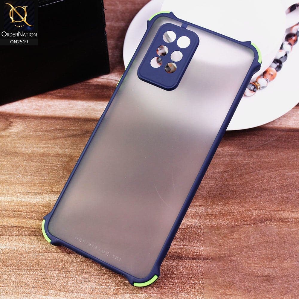 Infinix Note 10 Pro - Blue - Translucent Matte Shockproof Full Camera Protection Case