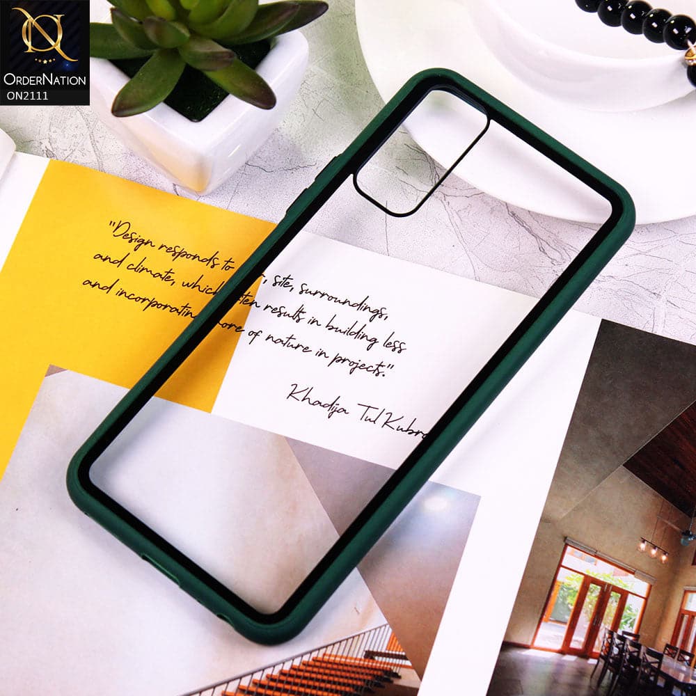 Vivo Y11s Cover - Green - Shockproof Soft Edge Silicone Back Shell Case