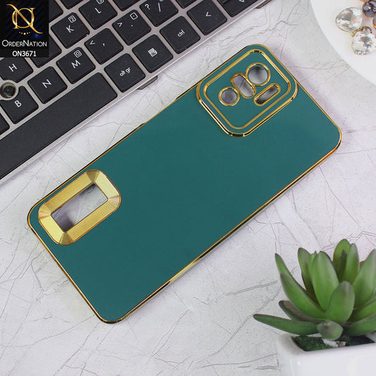 Xiaomi Redmi Note 10 4G Cover - Green - All New Electroplating Borders With Logo Hole Protective Soft Silicon Case