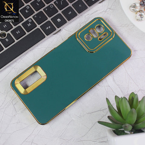 Xiaomi Redmi Note 10S Cover - Green - All New Electroplating Borders With Logo Hole Protective Soft Silicon Case