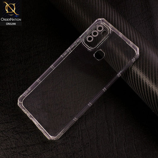 Infinix Hot 9 Play Cover - Four Sided Airbag With Camera Protection Clear Transparent Soft Case