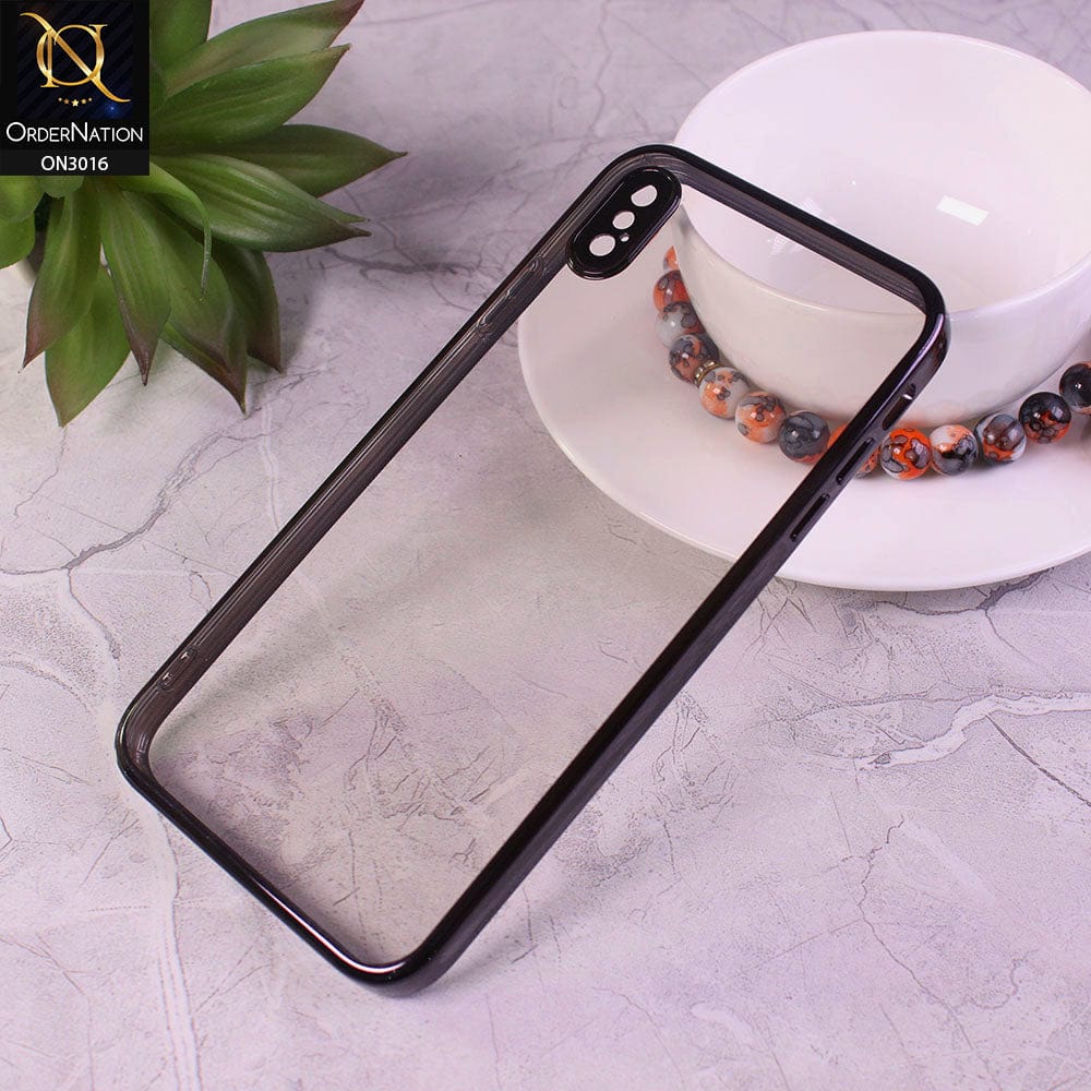 iPhone XS Max Cover - Black - Ultra Thin Camera Protection Clear Transparent Soft Case