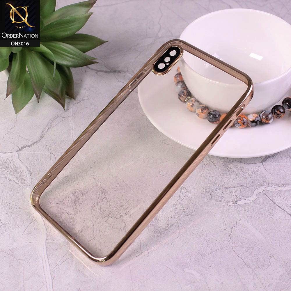 iPhone XS Max Cover - Rose Gold - Ultra Thin Camera Protection Clear Transparent Soft Case