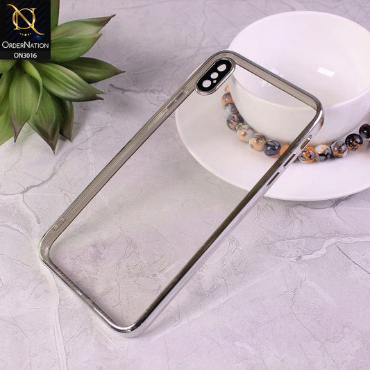 iPhone XS Max Cover - Silver - Ultra Thin Camera Protection Clear Transparent Soft Case