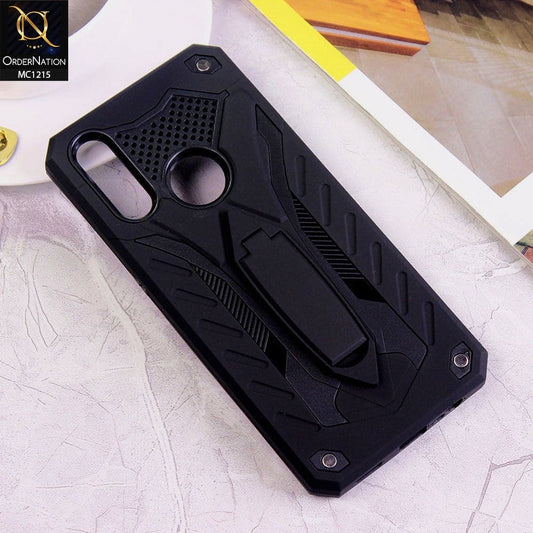 Oppo A8 Cover - Black - Luxury Hybrid Shockproof Stand Case