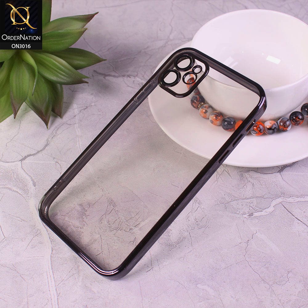 iPhone 11 Cover - Black - Ultra Thin Camera Protection Clear Transparent Soft Case