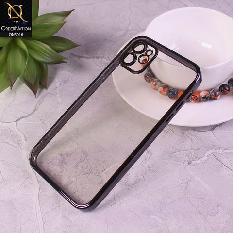iPhone 11 Cover - Black - Ultra Thin Camera Protection Clear Transparent Soft Case