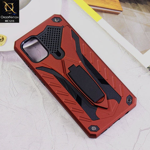 Samsung Galaxy A31 Cover - Red - Luxury Hybrid Shockproof Stand Case