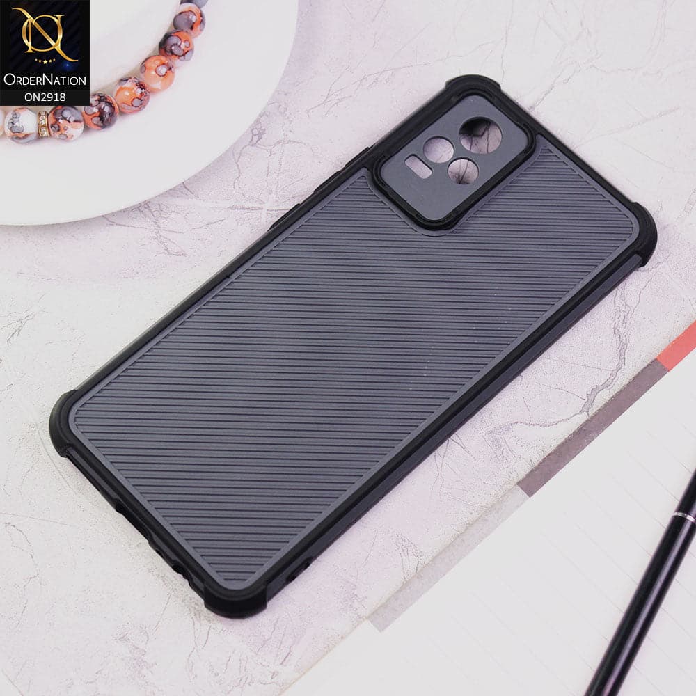 Vivo V21e Cover - Black - 3D Soft Linning Camera Protection Case