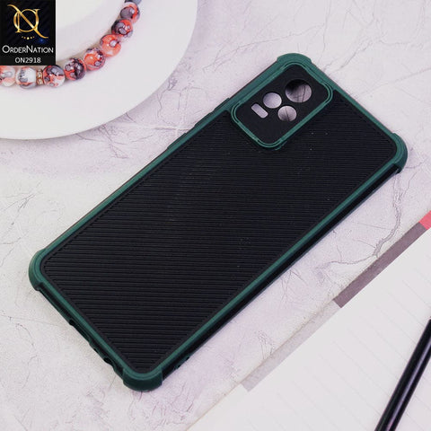 Vivo V21e Cover - Green - 3D Soft Linning Camera Protection Case
