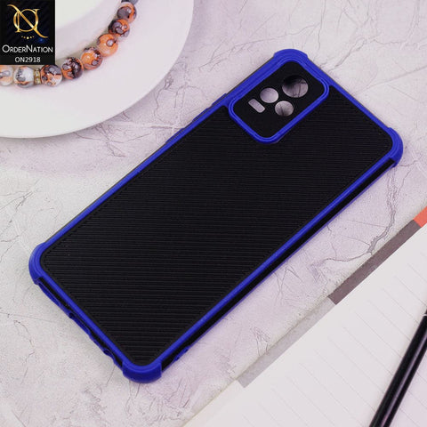 Vivo V21e Cover - Blue - 3D Soft Linning Camera Protection Case