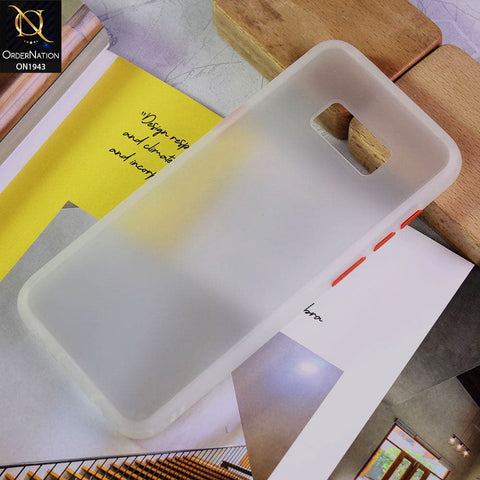 Samsung Galaxy S8 Plus Cover - White - Luxury Semi Tranparent Color Frame Matte Hard PC Protective Case