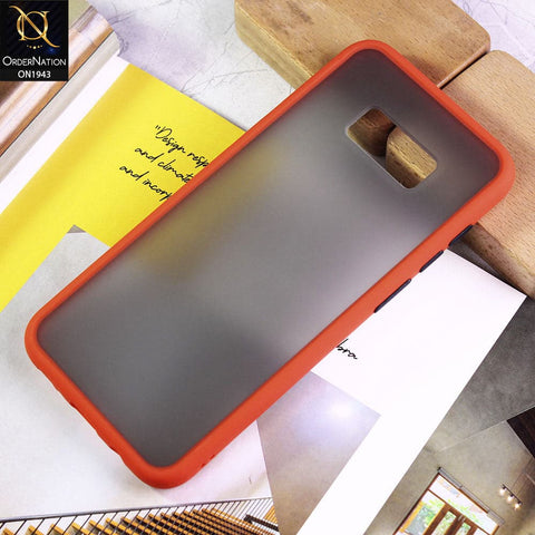 Samsung Galaxy S8 Plus Cover - Red - Luxury Semi Tranparent Color Frame Matte Hard PC Protective Case