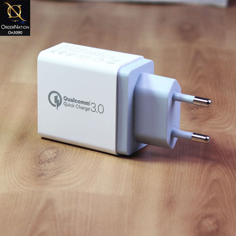 SLS-B08 - Qualcomm 3.0 Quick Wall Charger With 1 Usb Port and 2.0 QC PD intelligent Fast Charge For Latest iPhone, Samsung, Vivo, Infnix, Oppo, Xiaomi, etc Smartphones