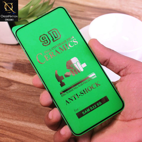Samsung Galaxy S22 5G Protector - 9D Ceramics Unbreakable Full Glue Full Coverage Anti-Shock Film Screen Protector