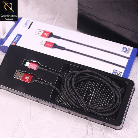 Red - R-420 - Ronin 3.0A Lightning Premium Quality 2 Meter Braided Cable