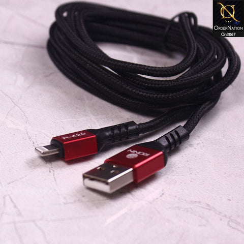 Red - R-420 - Ronin 3.0A Lightning Premium Quality 2 Meter Braided Cable