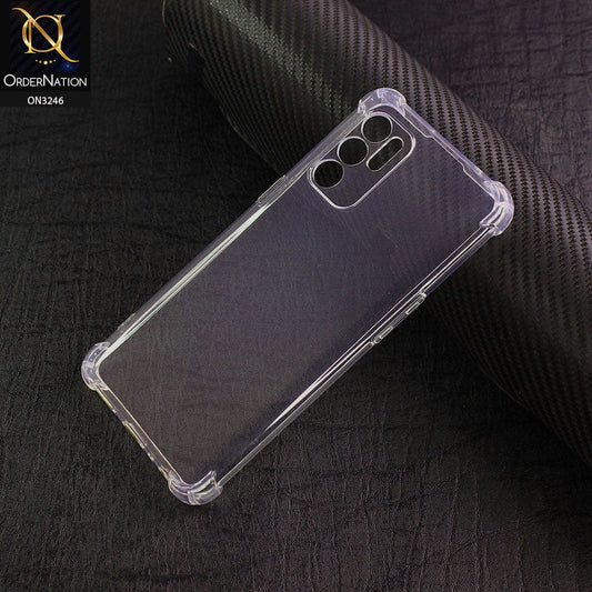 Oppo Reno 6 Cover - Soft 4D Design Shockproof Silicone Transparent Clear Case