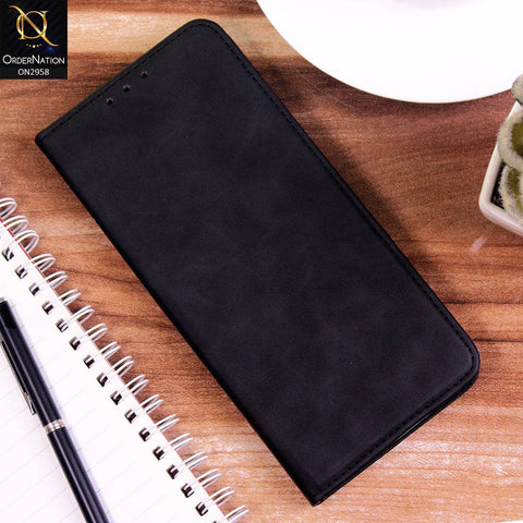 Samsung Galaxy Note 10 Lite Cover - Black - Elegent Leather Wallet Flip book Card Slots Case