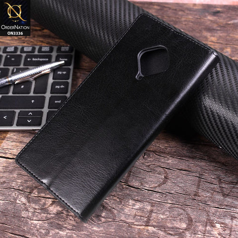 Vivo S1 Pro Cover - Black - Rich Boss Leather Texture Soft Flip Book Case