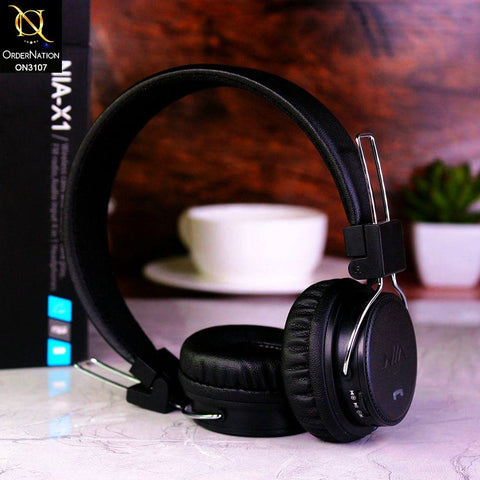 Black - NIA X1 Wireless Bluetooth Headphones