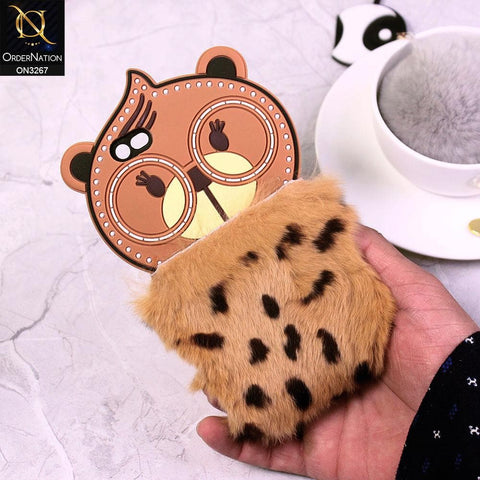 iPhone 6s Plus / 6 Plus Cover - Brown - Cute Fur Cartoon Silicone Soft Case