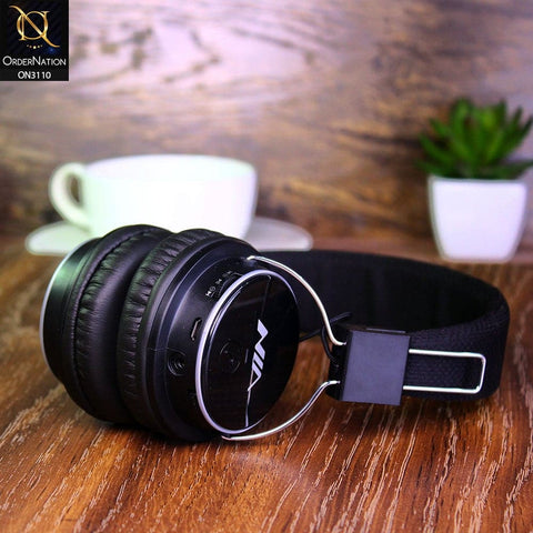 Black - NIA Q8-851S Bluetooth Wireless Headphones