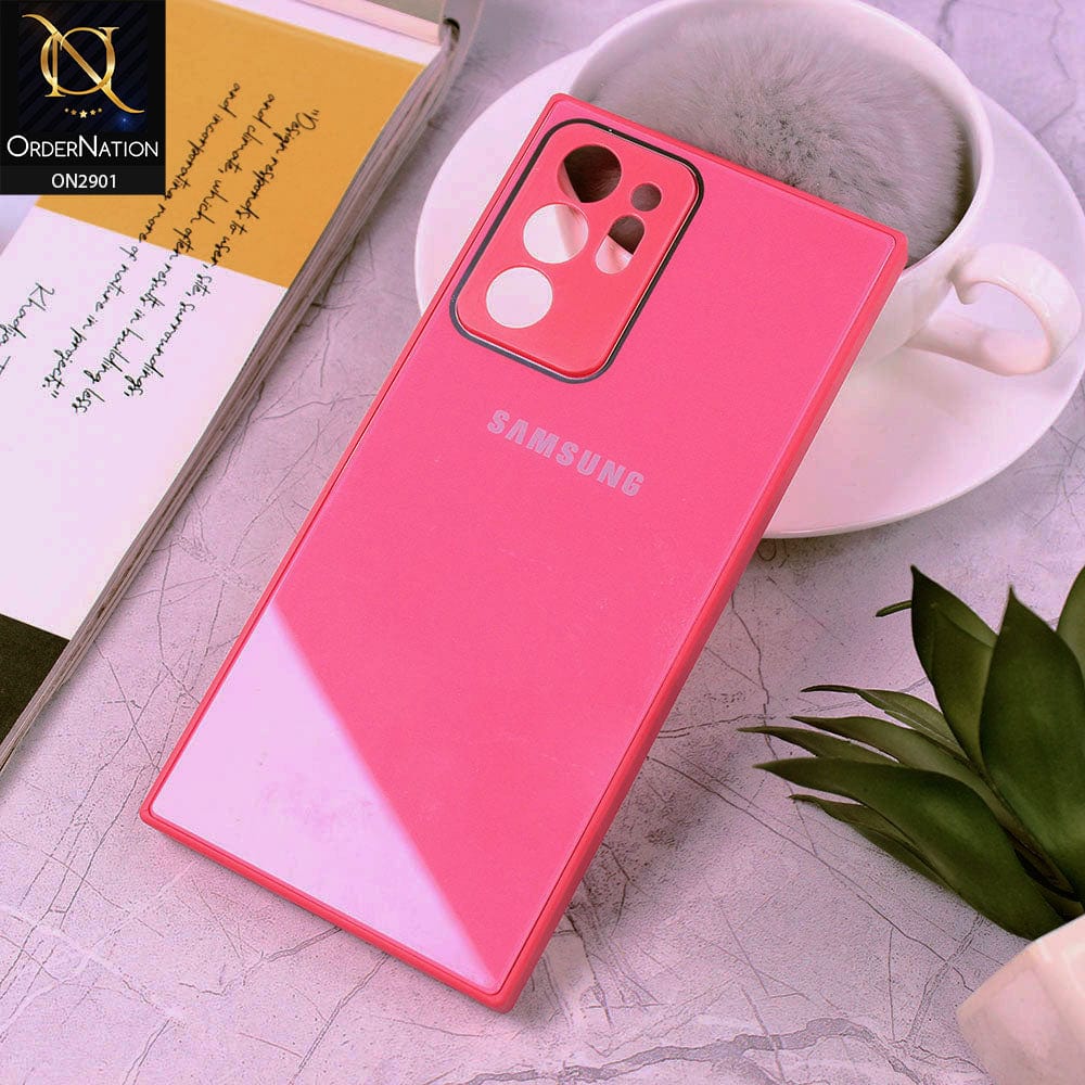 Samsung Galaxy Note 20 Ultra Cover - Dark Pink - New Glossy Shine Soft Border Camera Protection Back Case
