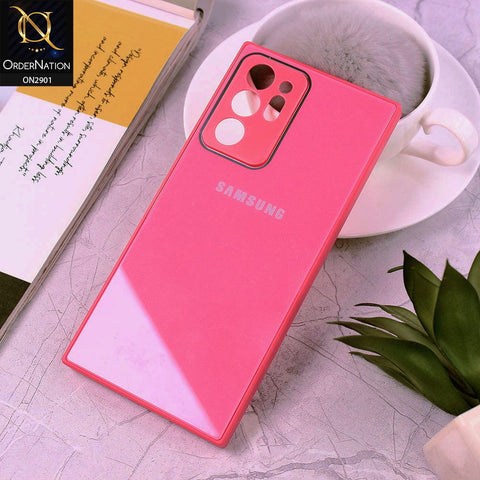 Samsung Galaxy Note 20 Ultra Cover - Dark Pink - New Glossy Shine Soft Border Camera Protection Back Case