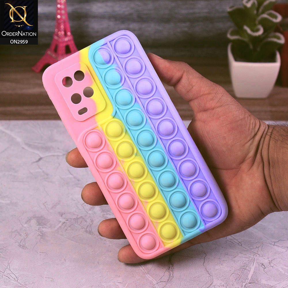 Oppo A54 4G Cover - Pink - Trendy Fidget Stress Relief Bubble Soft Case