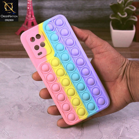 Oppo A54 4G Cover - Pink - Trendy Fidget Stress Relief Bubble Soft Case