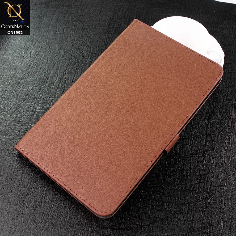 Samsung Galaxy Tab S6 Lite / P615 (2020) Cover - Brown - Luxury Shockproof Smart Wakeup Flip Book Case