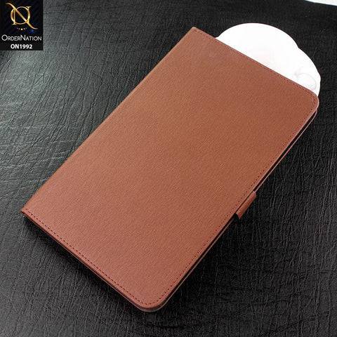 Samsung Galaxy Tab S6 Lite / P615 (2020) Cover - Brown - Luxury Shockproof Smart Wakeup Flip Book Case
