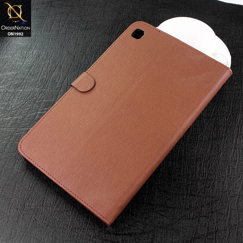 Samsung Galaxy Tab S6 Lite / P615 (2020) Cover - Brown - Luxury Shockproof Smart Wakeup Flip Book Case