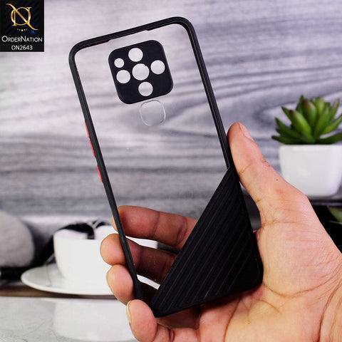 Tecno Camon 16 Pro Cover - Black - New Stylish Dual Touch Transparent Soft Triangle Case