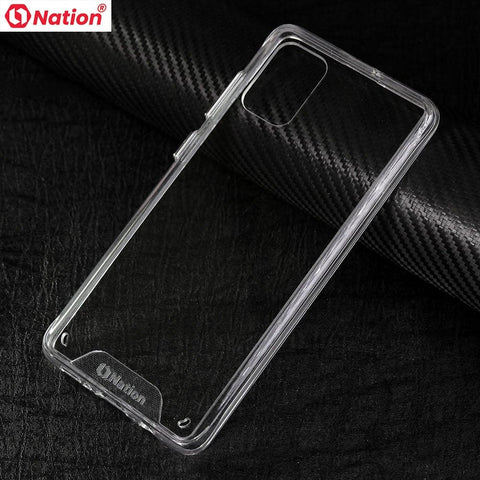 Samsung Galaxy A71 Cover - ONation Essential Series - Premium Quality No Yellowing Drop Tested Tpu+Pc Clear Soft Edges