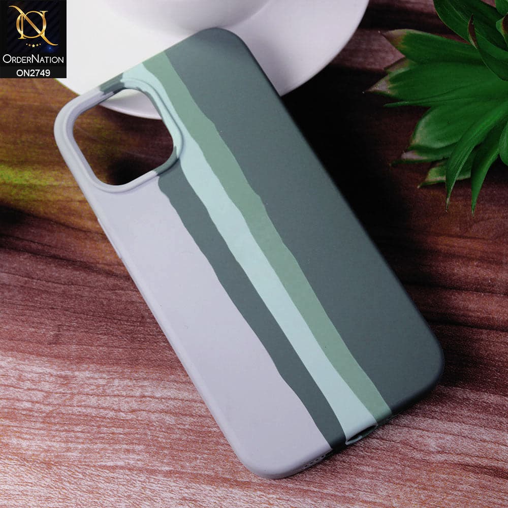 iPhone 12 Pro Max Cover - Dark Green - Rainbow Series Liquid Soft Silicon Case