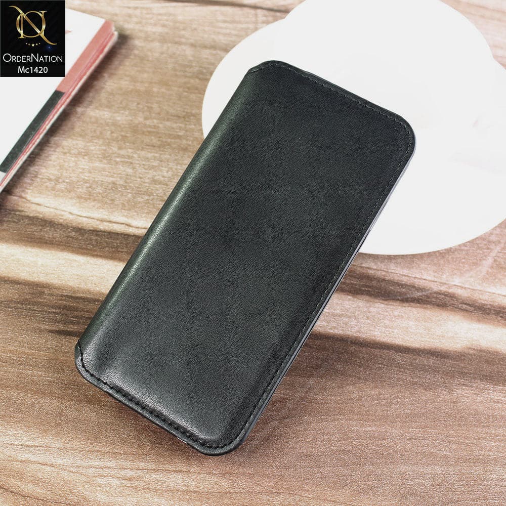 iPhone 8 / 7 - Black - Stylish Leather Folio Case