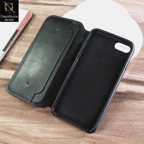 iPhone 8 / 7 - Black - Stylish Leather Folio Case