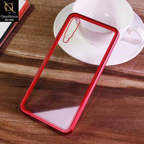 Huawei P20 Pro - Red - Luxury HQ Magnetic Back Glass Case - No Glass On Screen Side
