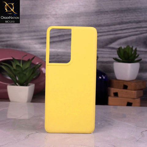 Samsung Galaxy S21 Ultra 5G - d1 - Yellow - Soft Shockproof Sillica Gel Case