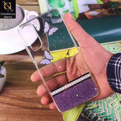 Vivo Y51 (2020 December) Cover - Design 3 - Ultra Thin Rhinestone Glitter Soft Case - Glitter Does Not Move
