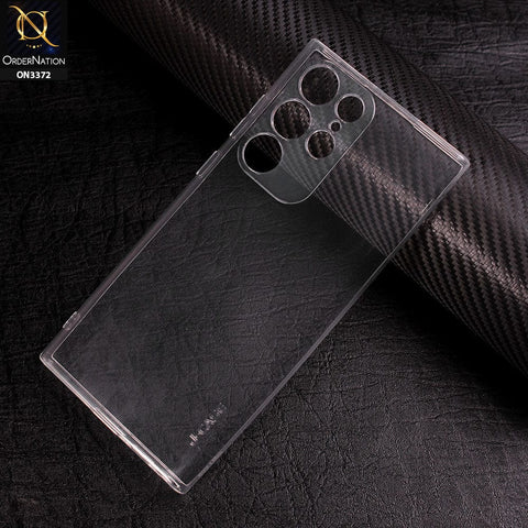 Samsung Galaxy S22 Ultra 5G Cover - Transparent - J-Case Clear Transparent Soft Silicone Camera Protection Case