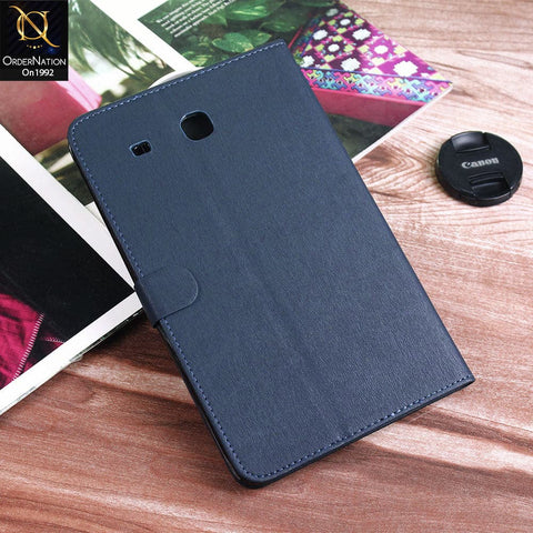 Samsung Tab E 9.6 / T560 / T561 (2015) - Blue - Luxury Shockproof Smart Wakeup Flip Book Case