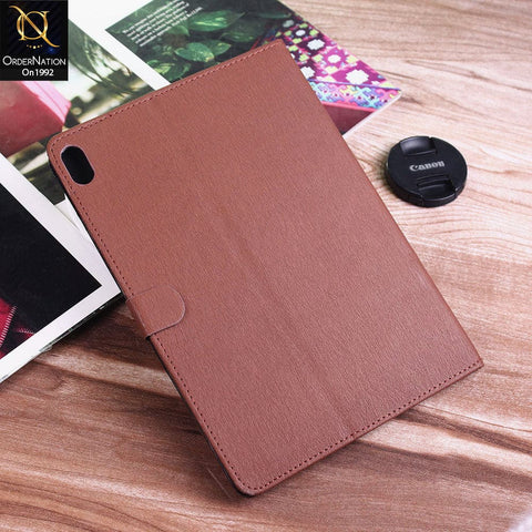 iPad Air 2020 / iPad Air 4 Cover - Brown - Luxury Shockproof Smart Wakeup Flip Book Case