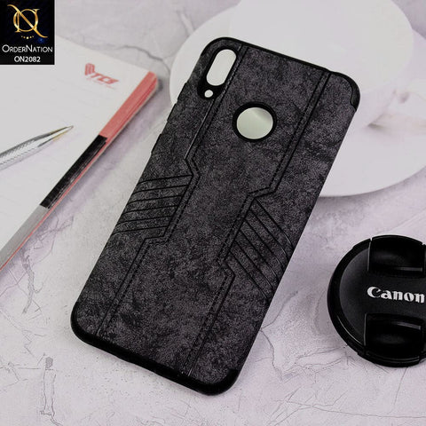Huawei Y7 Prime 2019 / Y7 2019 / Y7 Pro 2019 Cover - Black - New Arrival Leather Texture Feels Soft Tpu Case