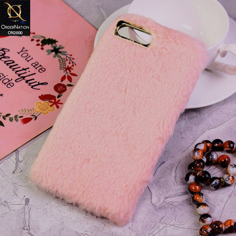Cute Lovely Warm Shiny Soft Fur Case For iPhone 8 Plus / 7 Plus - Pink