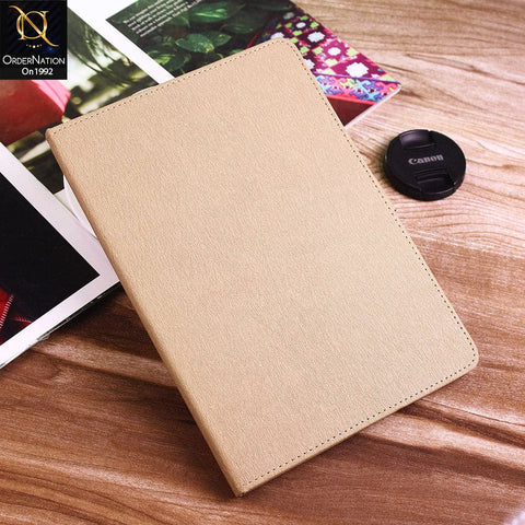 iPad Air 2020 / iPad Air 4 Cover - Golden - Luxury Shockproof Smart Wakeup Flip Book Case